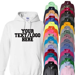Personalized Gildan Hoodie: Custom Text, Group Orders Available