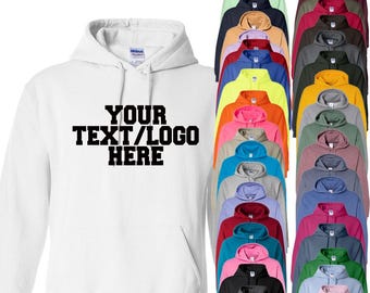 Personalized Gildan Hoodie: Custom Text, Group Orders Available