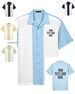 Custom Made Harriton Men's Two-Tone Bowling Shirt Style Camp Shirt - All Colors and Sizes- Small through 4XL - Bowling Collection 