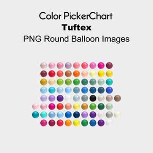 Color PickerChart Tuftex Round Balloon Mockup PNG Images