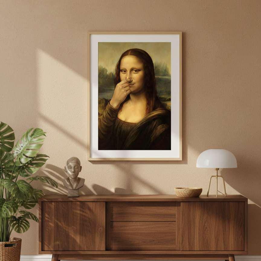 Funny Mona Lisa Bathroom Print | Eclectic Toilet Humor (digital ...