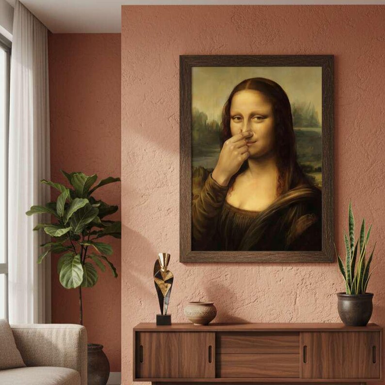 Funny Mona Lisa Bathroom Print | Eclectic Toilet Humor (digital ...