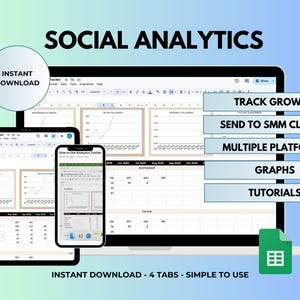 Social media analytics tracker Analytics insight Metrics KPI analytics portfolio Social instagram analytics report YouTube KPI report