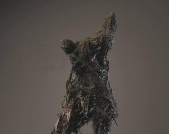 Abstract Dark Sculpture “Ascension” | Mixed Media Figurine | Handcrafted Gothic Art by Razi Key | RaazzCrafts
