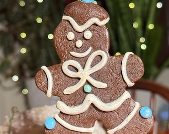 Handmade Vintage Style Gingerbread Man Ornament