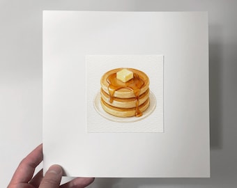 Dessert Watercolor Print | Cozy Bakery Coffee Cake Illustration
