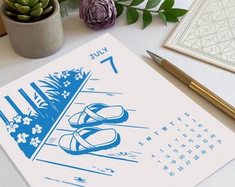 Calendario da parete in stile francobollo 2027 – Calendario stagionale illustrato con clip, mini regalo