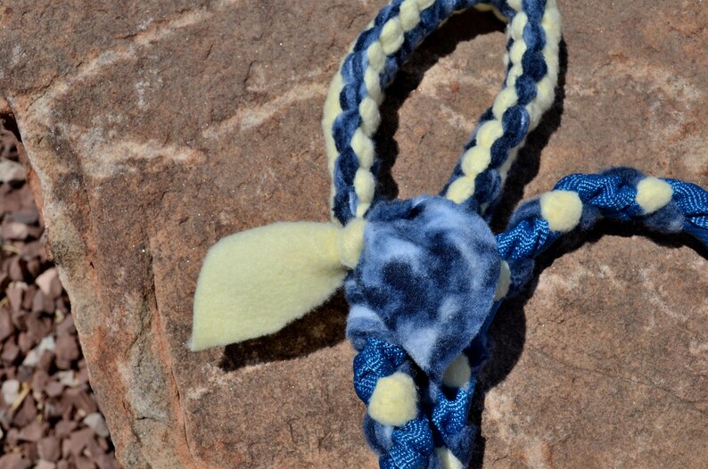Braided Fleece Dog Leash, Blue and Yellow Dog Sport Leash Etsy