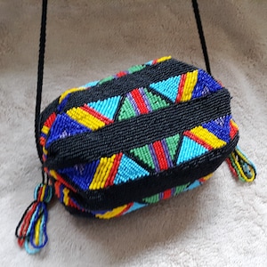 Colorful Vintage Beaded Bag Purse Handbag Unique