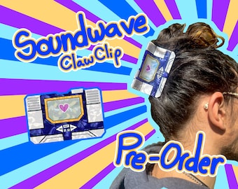 Soundwave Hair Claw Clip !! BATCH 2 PRE-ORDER !!