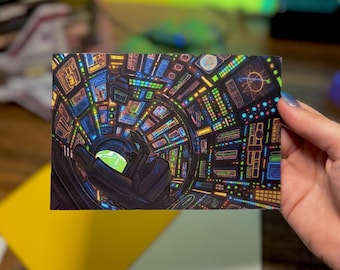 Hail Mary Control Room 3D postcard