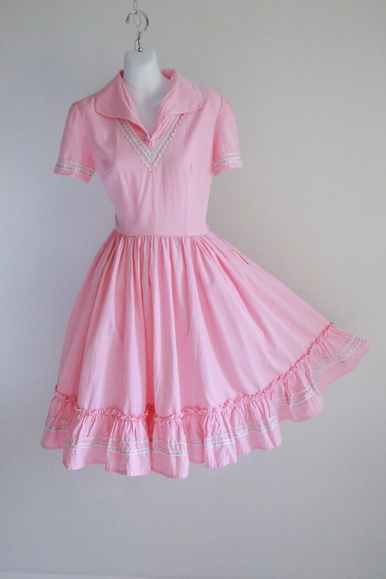 Pink Ric Rac Patio Dress Sz S Etsy
