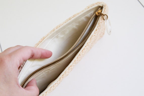 Ivory Micro Beaded Clutch - image 3