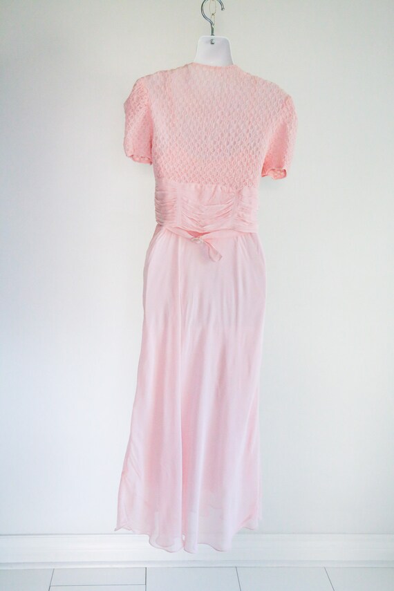 1930s Pink, Spaghetti Strap, Party Dress with Jac… - image 4