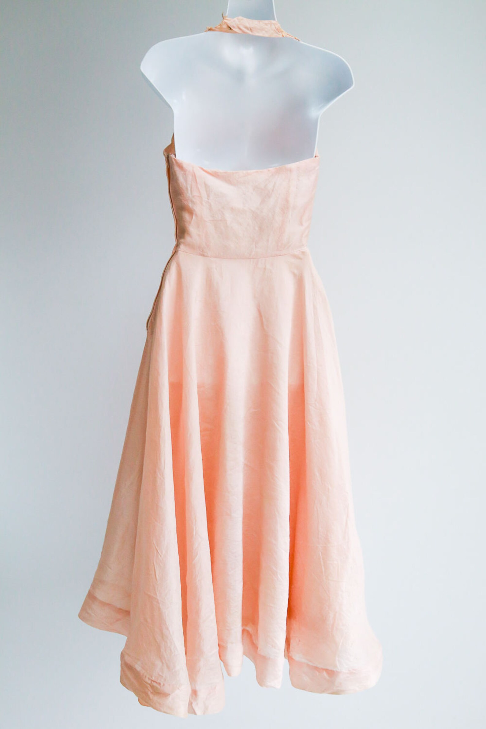 Aisling Peach Halter Dress main image 1