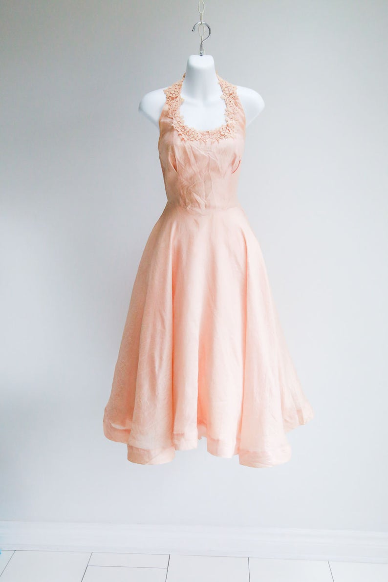 As is peach Halter Dress Sz Xs Etsy Canada