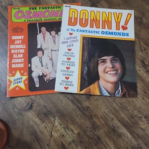 Set of 2 1973 The Osmonds Activity Albums