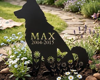 Custom Steel Dog Memorial Lawn Decor - Multiple Dog Breeds: Metal Dog Outdoor Plaque, Pet Owner Remembrance Gift