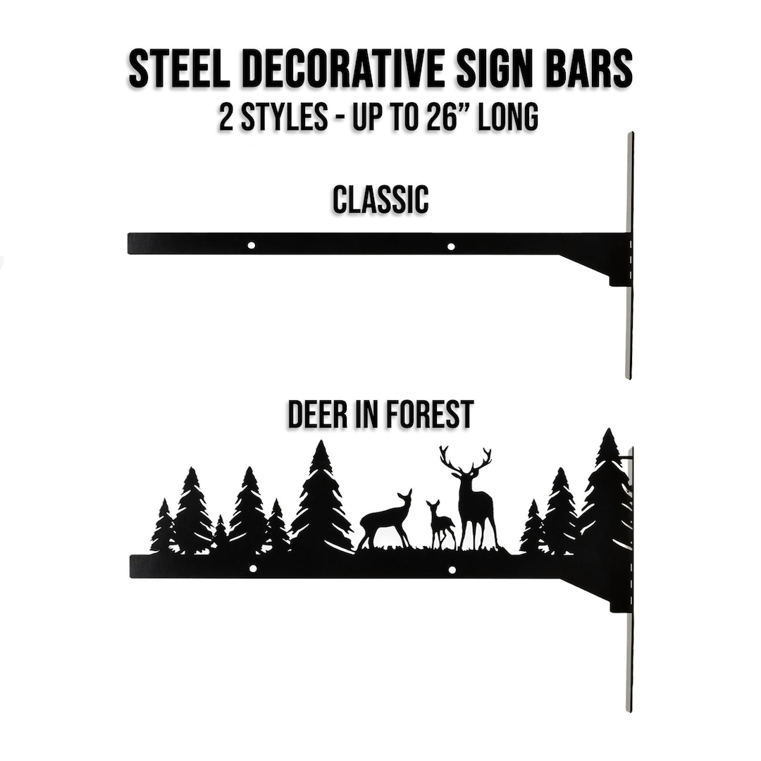 Decorative Steel Hanging Sign Bar - up to 26