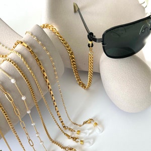 Sunglasses Chain • Best Friend Gift • Lanyard for Glasses • Mask Holder • GOLD Glasses Chain • Waterproof Chain • Spring Summer Jewelry