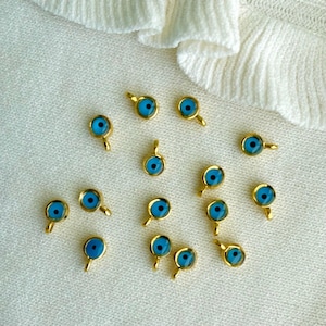 Evil Eye Add-on, Gold Add-on Pendant for Necklaces, Personalization Pendant