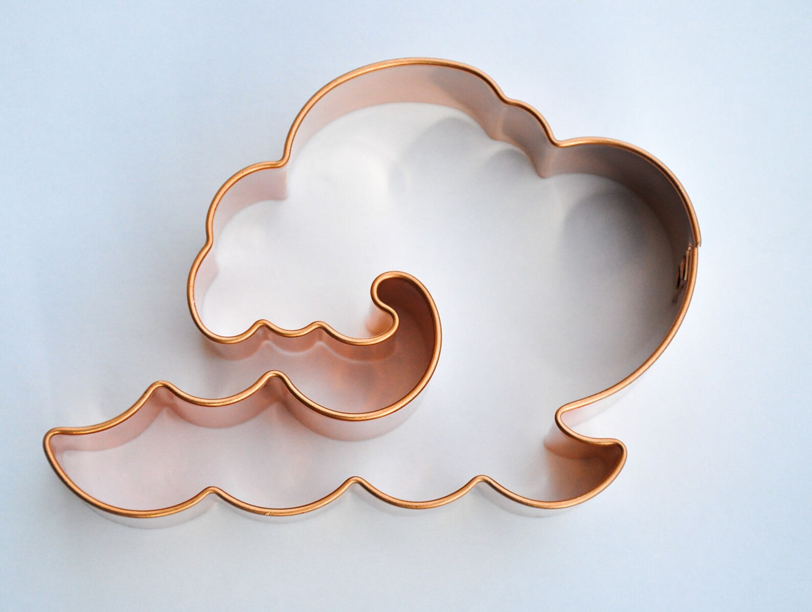 Surfing Wave cookie cutter ecrandal copper cutter 5 x3.5 | Etsy