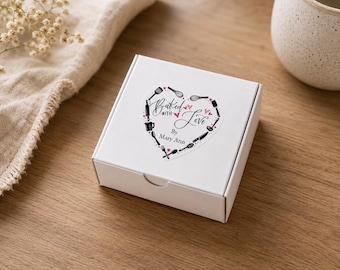 Personalized Heart Shaped Baking Labels – Made with Love, 100 Stickers
