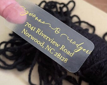 Custom Gold Foil Return Address Labels, Wedding, Baby Shower, Graduation, Christmas