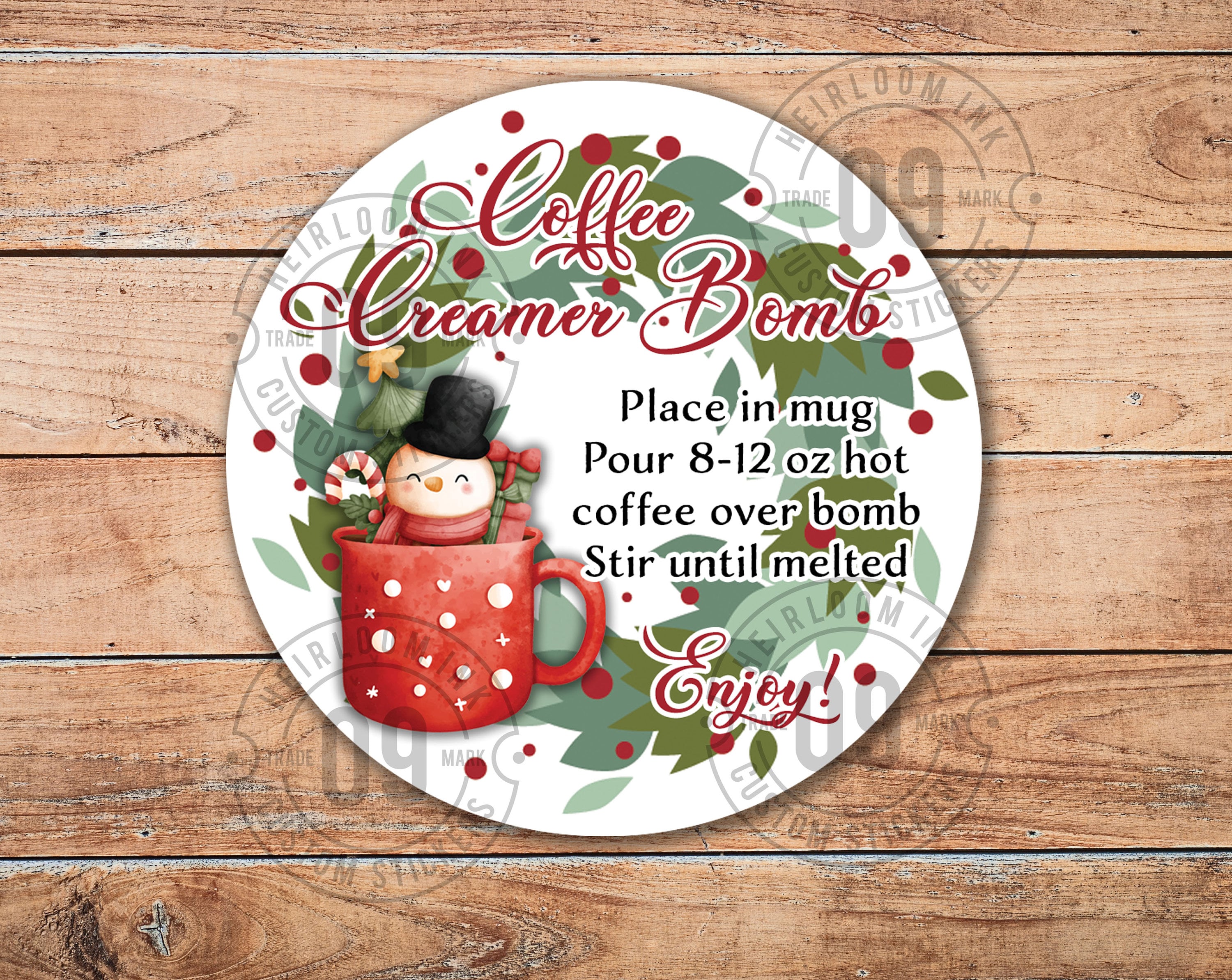 100 Labels Coffee Creamer Bomb Stickers Instant Flavored Etsy