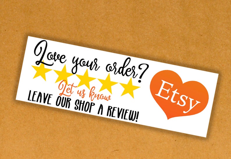 Etsy Review Sticker Custom Sticker Labels Etsy Review Etsy