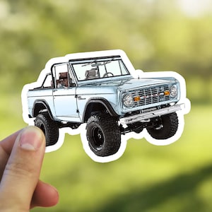 Vintage Bronco Sticker | Die Cut Sticker Waterproof Sticker