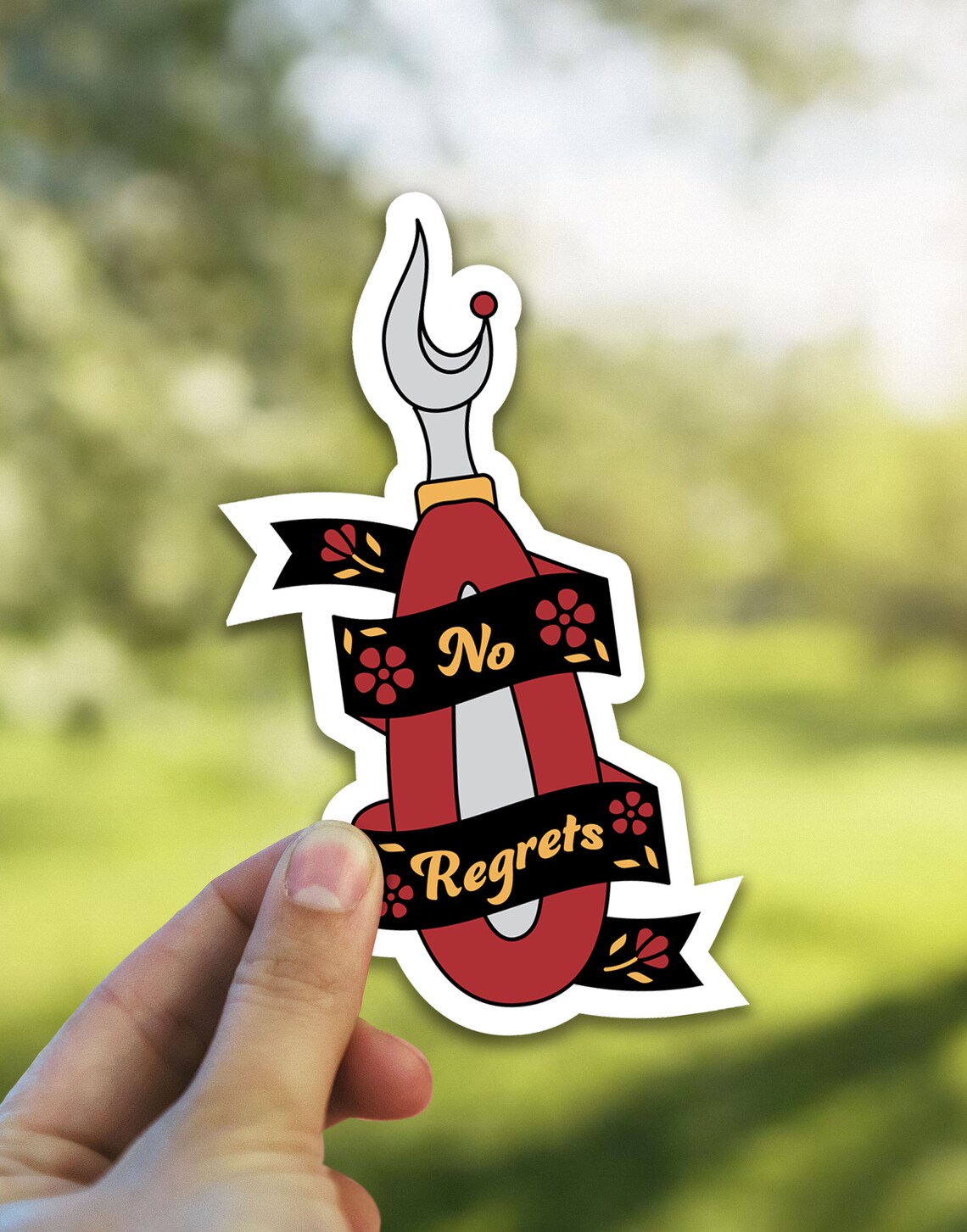 Seam Ripper No Regrets Sticker Funny Sewing Decal Etsy