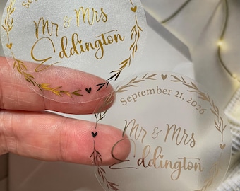 Personalized Clear Metallic Foil Stickers