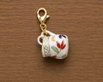 Fairytale Ceramic Pitcher Charm: Bookish E-reader Accessory for Kindle, Purse, Keychain