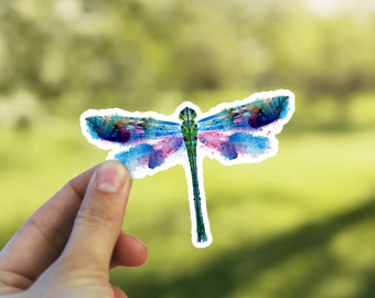 Watercolor Dragonfly Sticker | Vinyl Die Cut Decal Sticker | Laptop | Tumber | Cup | Water Bottle | Tablet | Car Decal