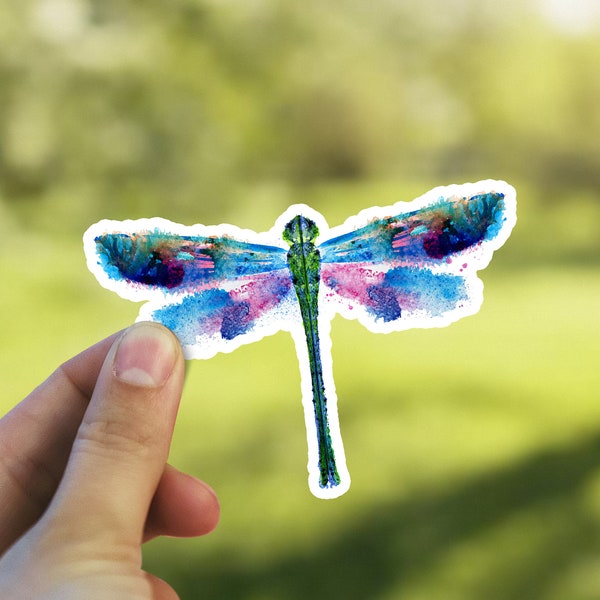 Watercolor Dragonfly Sticker | Vinyl Die Cut Decal Sticker | Laptop | Tumber | Cup | Water Bottle | Tablet | Car Decal