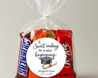 Graduation - Class of 2026 - A Sweet Ending to a New Beginning Stickers