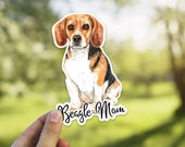 Beagle Mom Vinyl Sticker Must Love Dogs Sticker Label I Love My Beagle Die Cut Sticker Waterproof Vinyl Decal