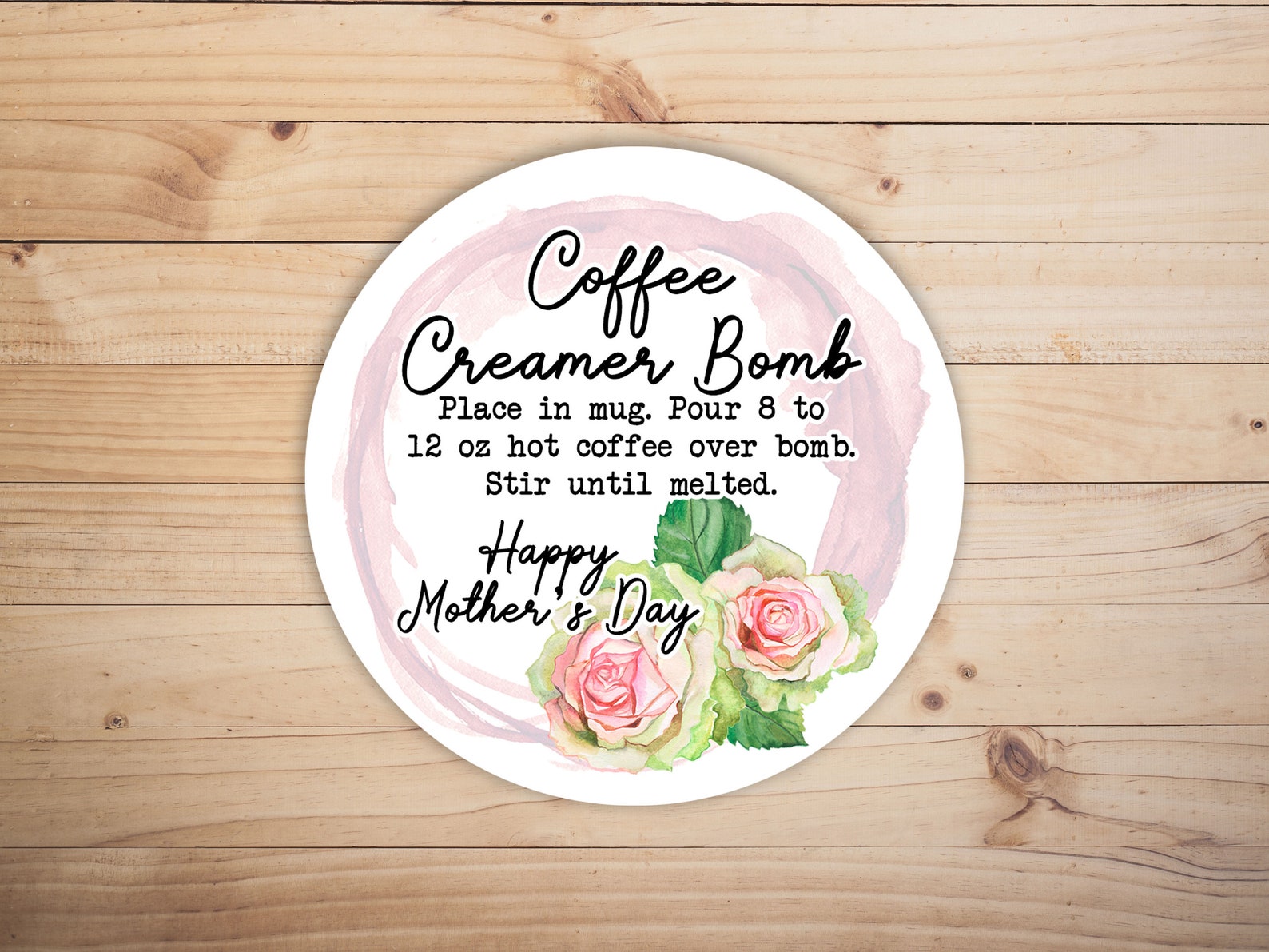 100 Labels Coffee Creamer Bomb Stickers Instant Flavored Etsy
