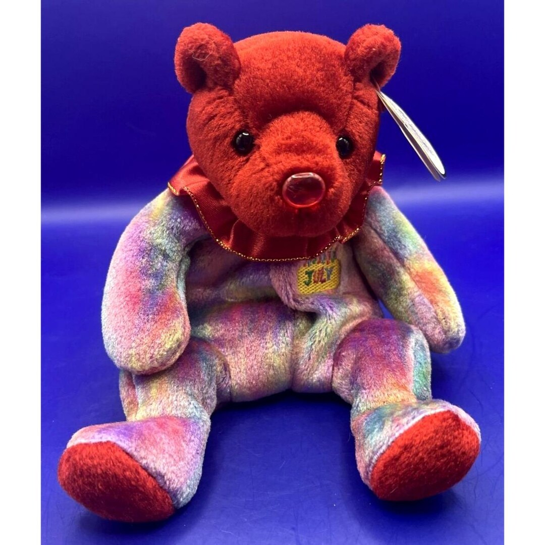 Ty Ruby Ty Beanie Baby July Birthday Bear Ruby Red Plush Toy Stuffed Animal ...