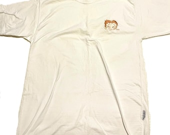 Vintage 90s Betty Boop Embroidered T Shirt Toon Time KFS Fleischer White Large
