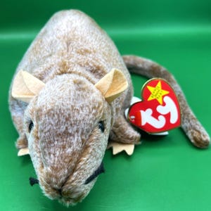 Ty Beanie Baby Tiptoe Rat Mouse Beanbag Plush Stuffed Animal 1999 Collectible