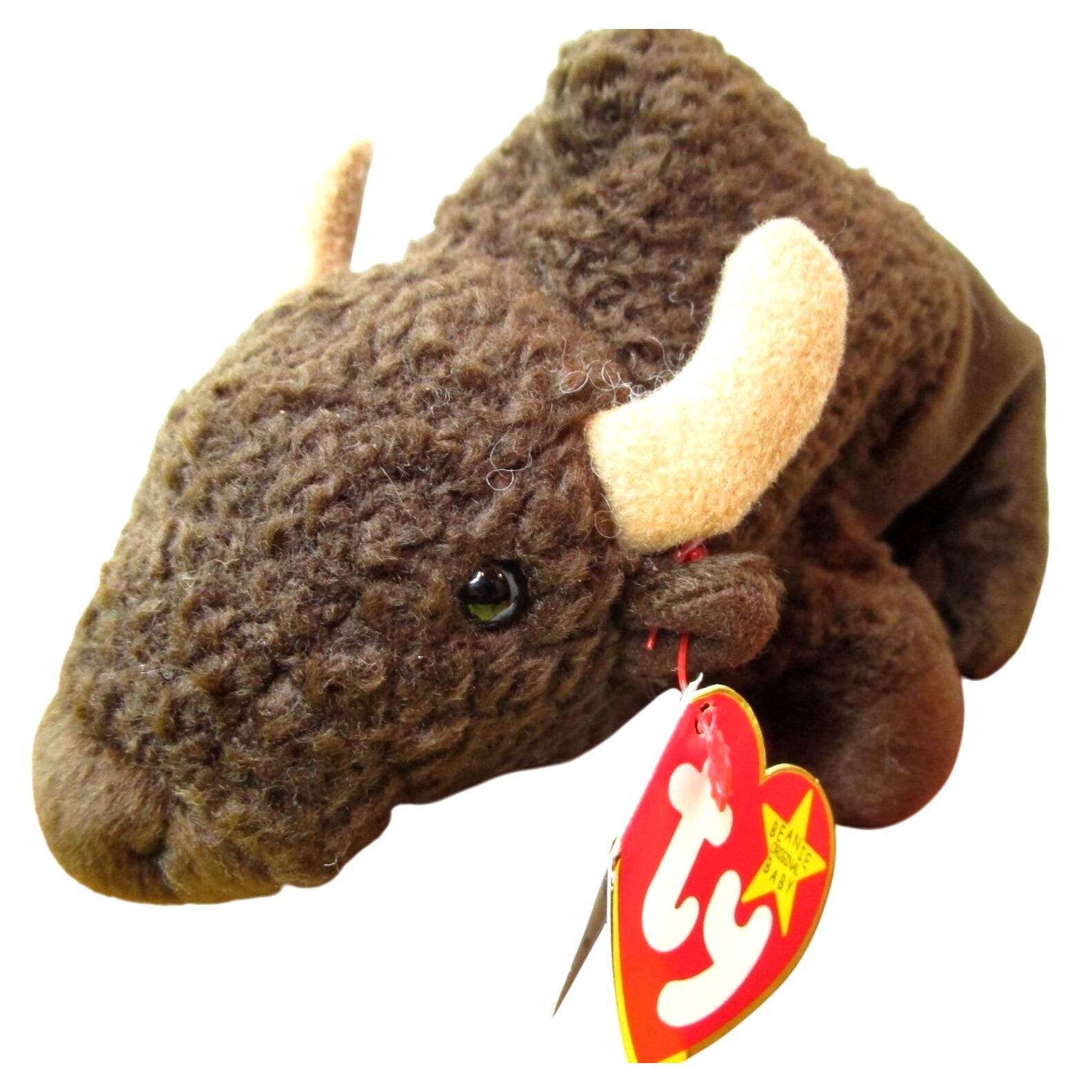 Ty Beanie Baby 1998 Roam Buffalo Bison Beanbag Plush Stuffed Animal Toy Retired