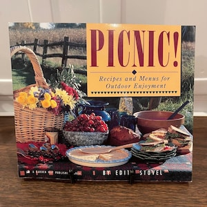 Przepisy na piknik Planowanie menu Rozrywka na świeżym powietrzu Jedzenie Gotowanie rodzinne Książka kucharska 1990