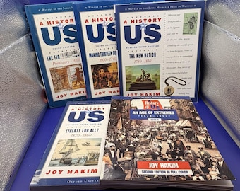 A History of US Joy Hakim Set of 5 Ex‑Library Homeschool Classroom Teaching Text