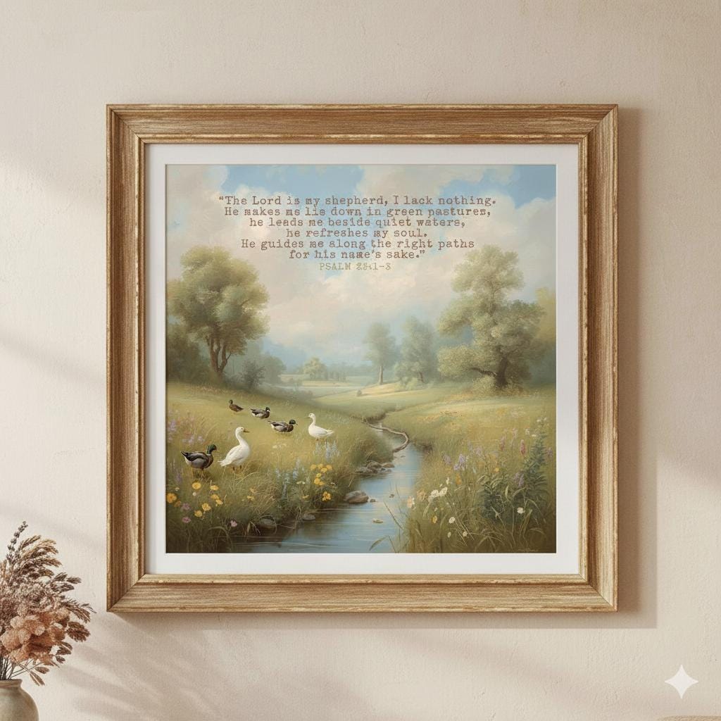 Psalm Wall Art Digital Download Christian Decor Bible Verse Display ...
