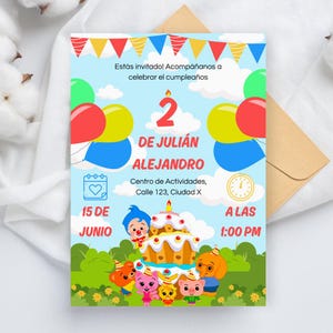 Personalized Plim Plim Birthday Invitation: Printable Kids Party (Digital)