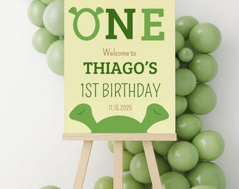 Shrek Birthday Welcome Sign: Editable Party Template (Digital Download, 16x20, 18x24, 24x36in Sizes)