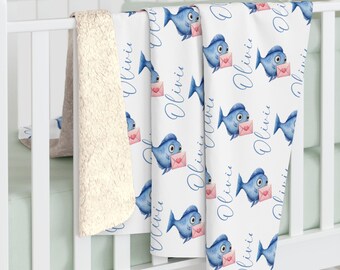 Olivia Personalisierte Decke, Kinderzimmer Dekor, Baby-Dusche-Geschenk, Geburtstagsgeschenk, Weihnachtsgeschenk, individuelle Baby-Decke, personalisierte Decke