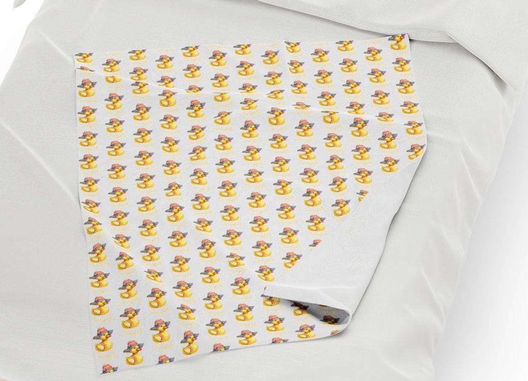 Mädchen Ente personalisierte Decke, individuelle Decke für Kinder, Kleinkind Decke, Baby Decke, Samt Plüsch Decke